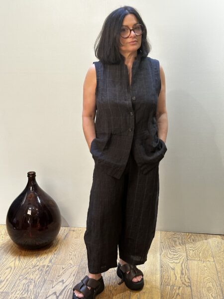 Pantalon à carreaux coordonné